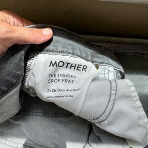 Mother Denim The Insider Crop Fray Gray Size 27